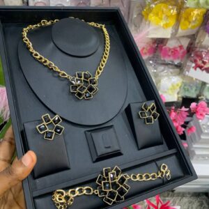 Elegant Red Stone Jewelry & Watch Gift Set for Women